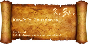 Kenéz Zsuzsanna névjegykártya